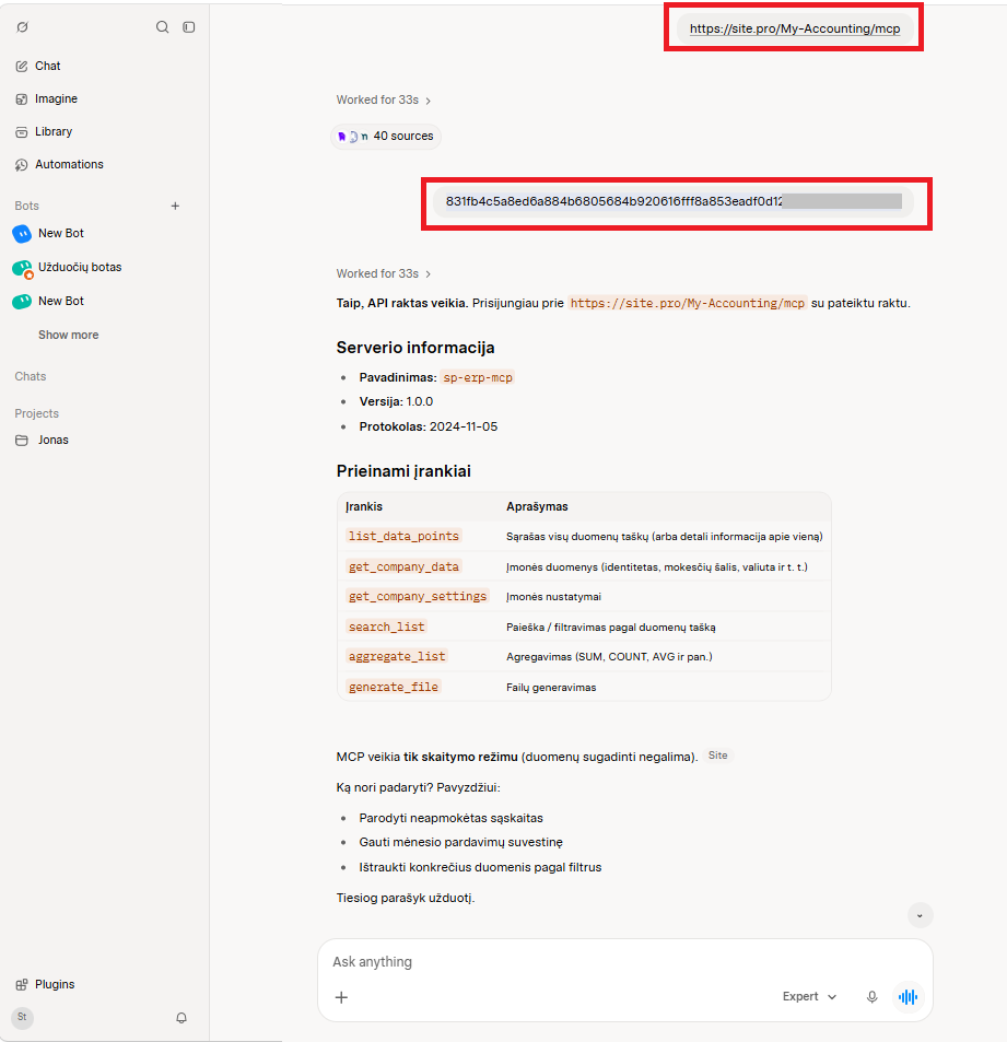 Grok connection to Site.pro